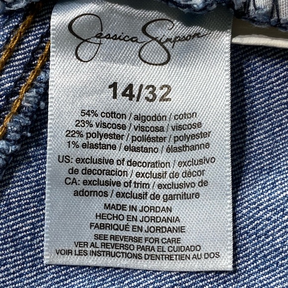 LAST CHANCE Jessica Simpson Rolled Cuff Washed Denim Skinny Jeans, 14/32 - Picture 7 of 11